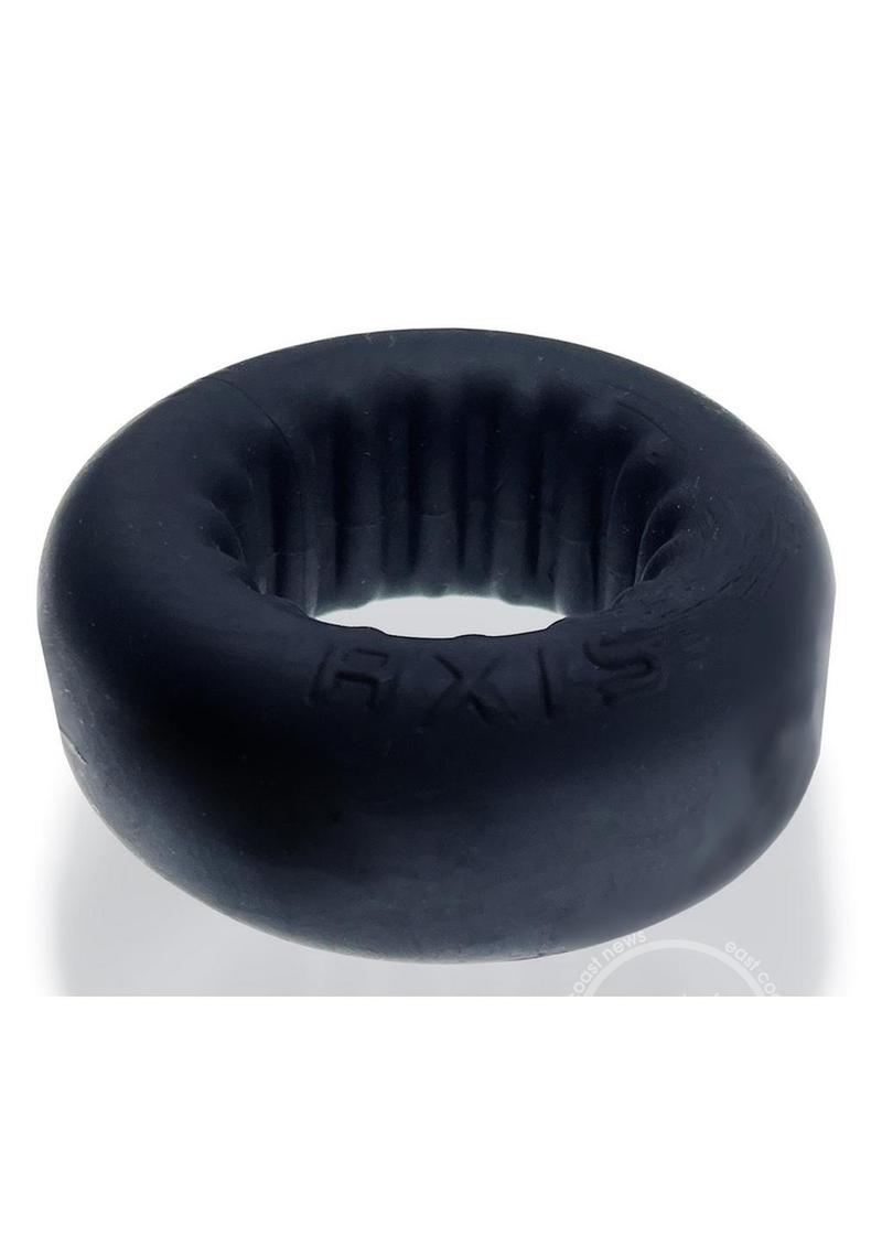 Oxballs Axis Rib Griphold Cockring - Black Ice