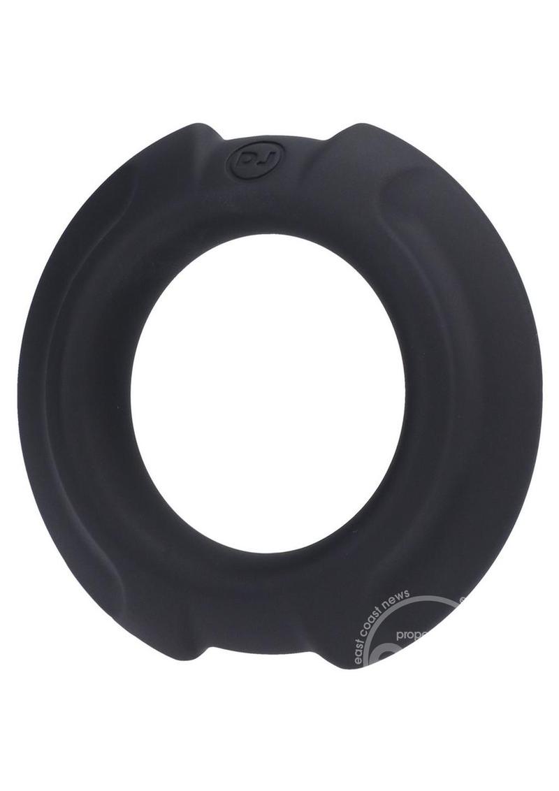 OptiMALE Flexisteel Soft Silicone With Inner Metal Core Cock Ring 35mm - Black