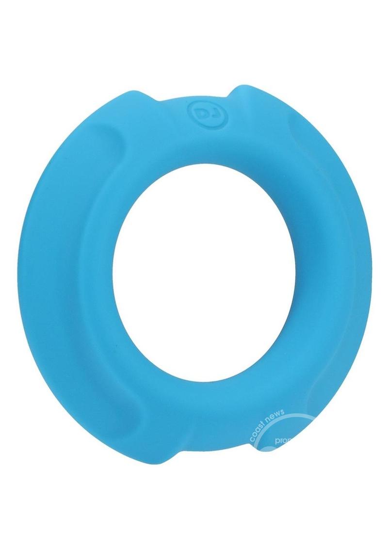 OptiMALE Flexisteel Soft Silicone With Inner Metal Core Cock Ring 35mm - Blue