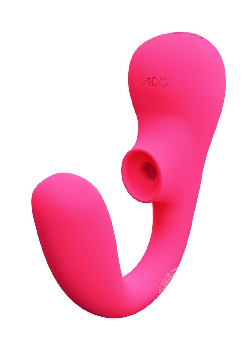 VeDO Suki Plus Rechargeable Silicone Dual Vibrator - Foxy Pink