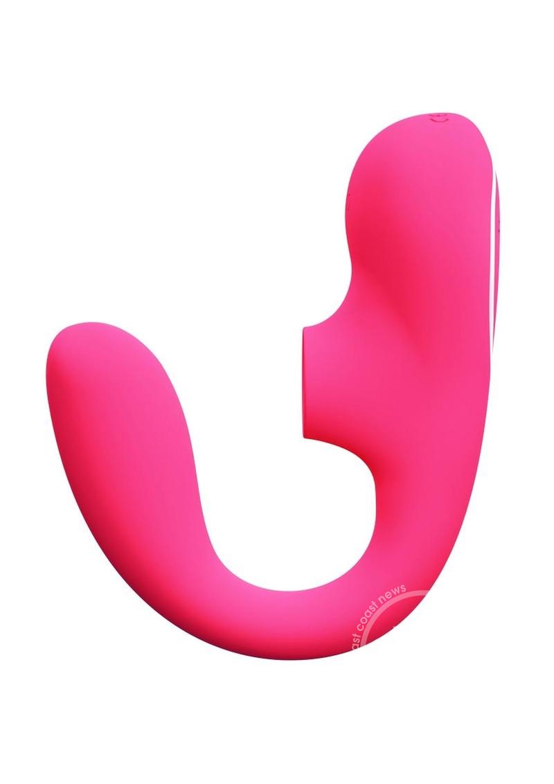 VeDO Suki Plus Rechargeable Silicone Dual Vibrator - Foxy Pink