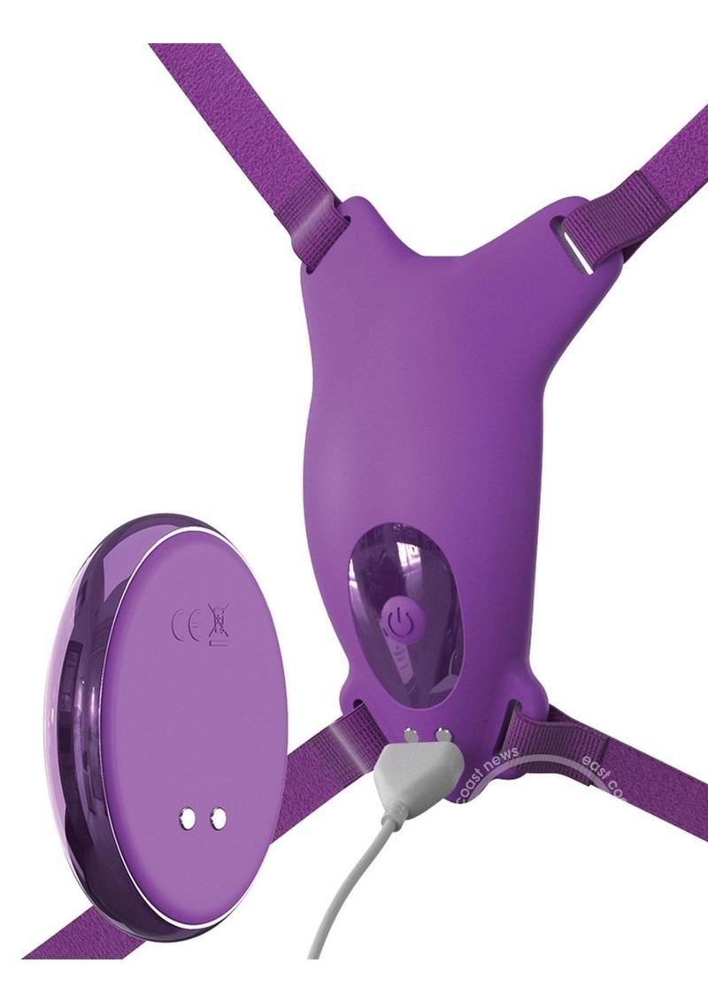 Fantasy For Her Ultimate Butterfly Silicone Strap-On with Remote Control - Purple