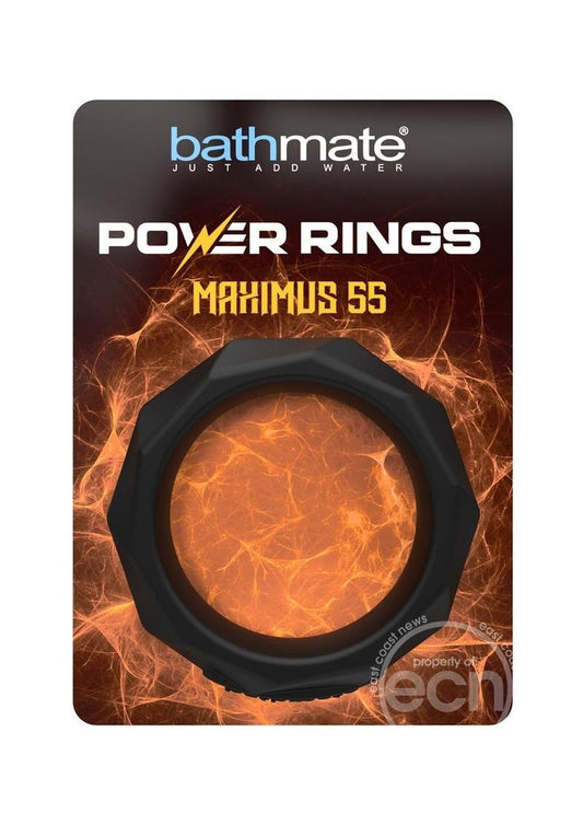 Bathmate Power Ring Maximus 55 Silicone Cock Ring - Black