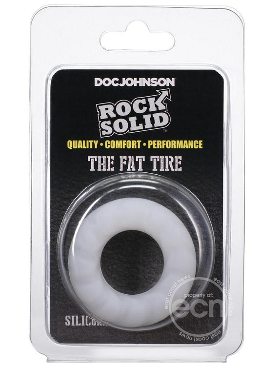 Rock Solid Fat Tire Silicone Cock Ring - White