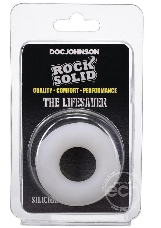 Rock Solid Lifesaver Silicone Cock Ring - White