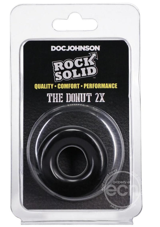 Rock Solid The 2X Donut Cock Ring - Black