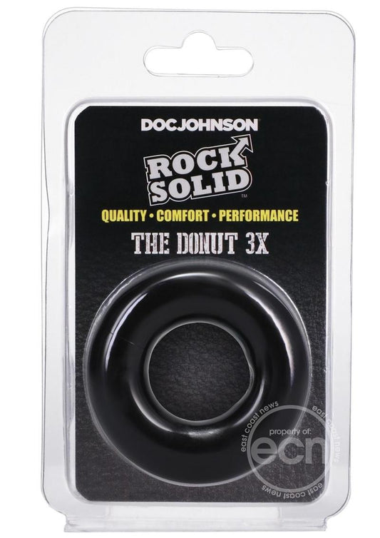 Rock Solid The 3X Donut Cock Ring - Black