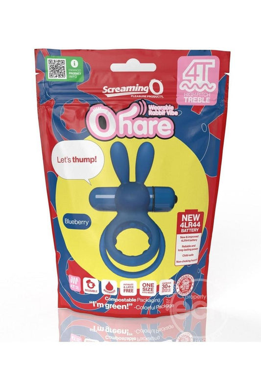 Screaming O 4T Ohare Vibrating Cock Ring - Blueberry