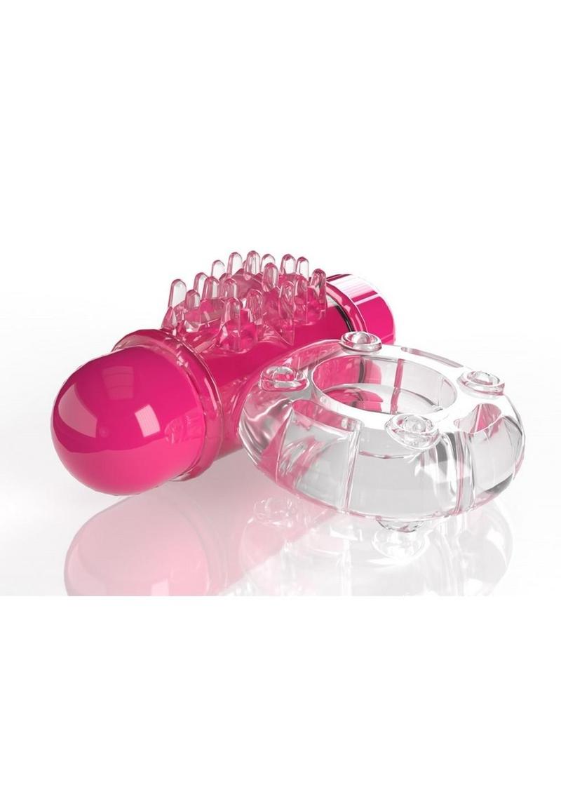 Screaming O 4T O Wow Vibrating Ring - Strawberry