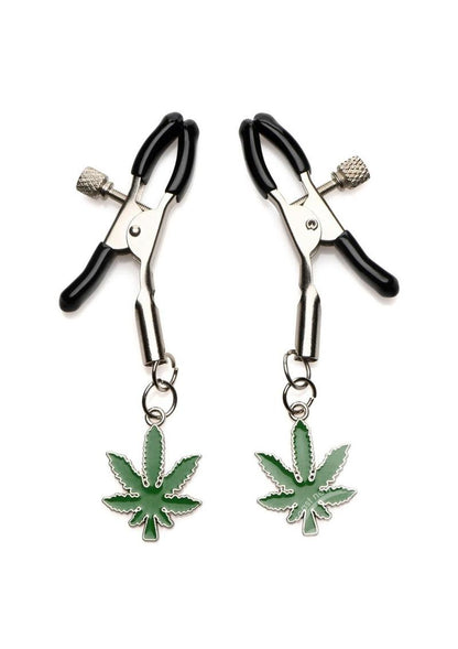 Charmed Mary Jane Nipple Clamps - Green/Silver