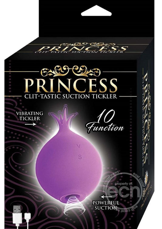 Princess Clit-Tastic Rechargeable Silicone Suction Tickler - Lavender