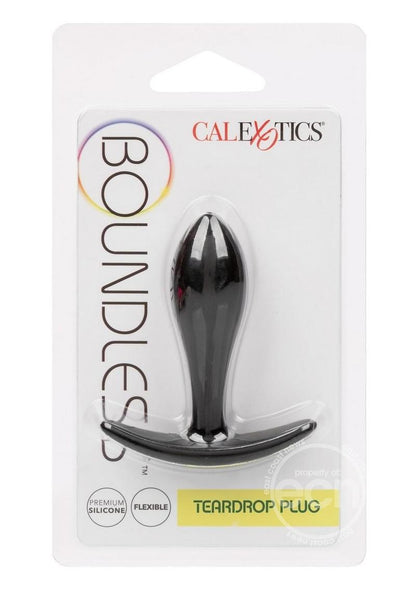 Boundless Teardrop Silicone Anal Plug - Black