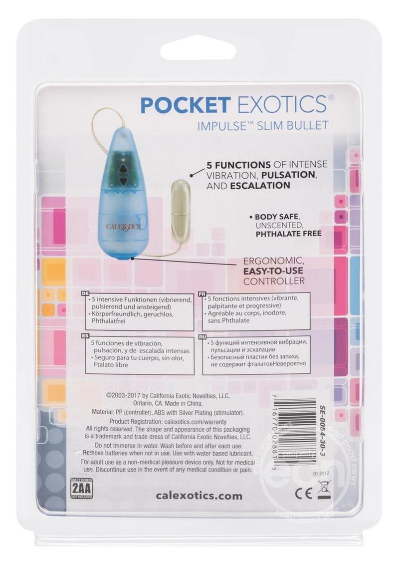 Pocket Exotics Impulse Slim Silver Bullet - Silver