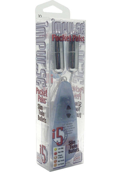 Pocket Exotics Impulse Slim Twin Bullets -Silver