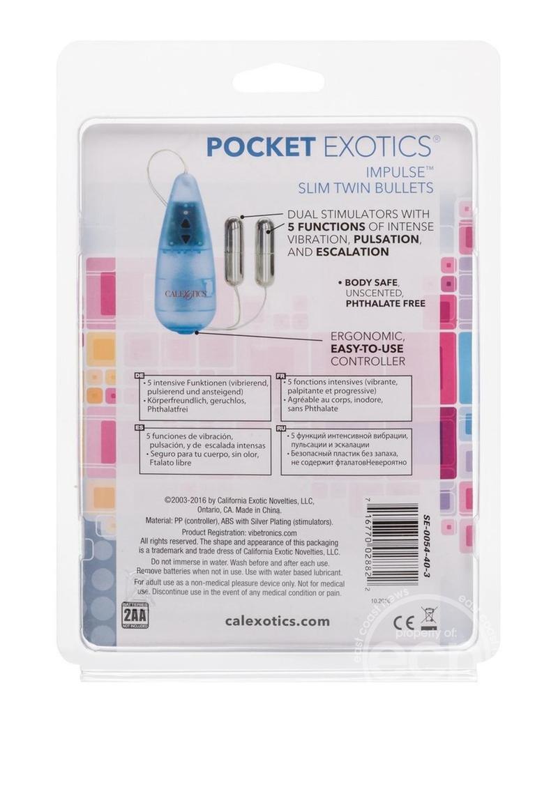 Pocket Exotics Impulse Slim Twin Bullets -Silver