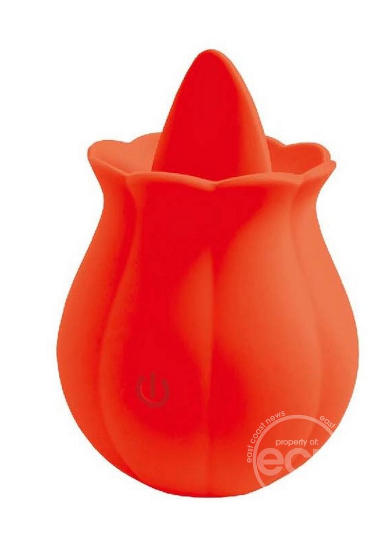 Clit-Tastic Erotic Clit Licker Rechargeable Silicone Clitoral Vibrator - Red