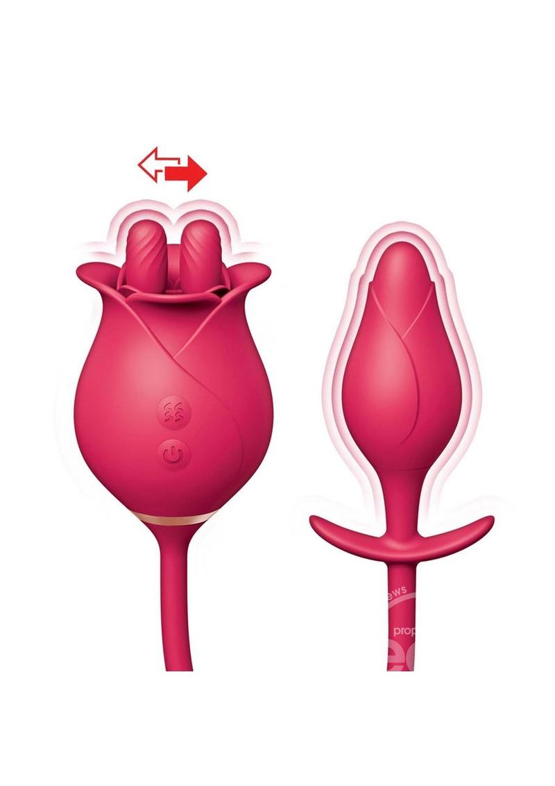 Clit-Tastic Tulip Finger Massager & Pleasure Plug Set - Red