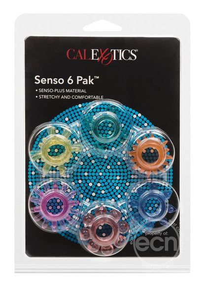Senso 6 Pack Cock Rings (6 Piece Set)- Assorted Colors