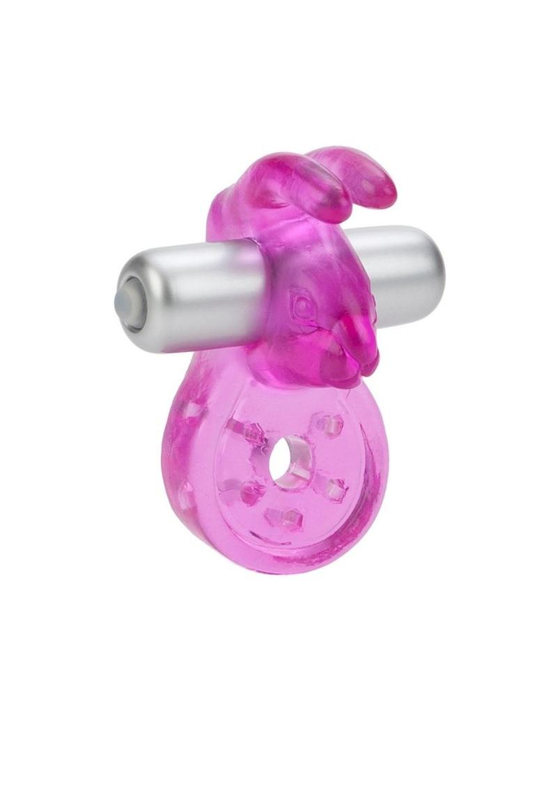 Micro Vibe Arouser Bunny Vibrating Cock Ring - Purple