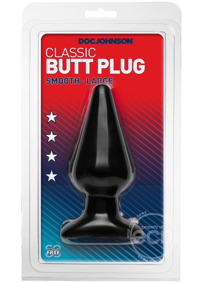 Doc Johnson Classic Butt Plug - Large - Black