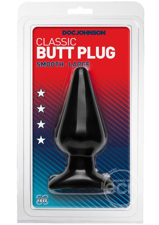 Doc Johnson Classic Butt Plug - Large - Black