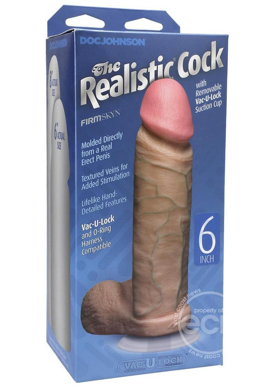 The Realistic Cock Dildo 6in - Vanilla