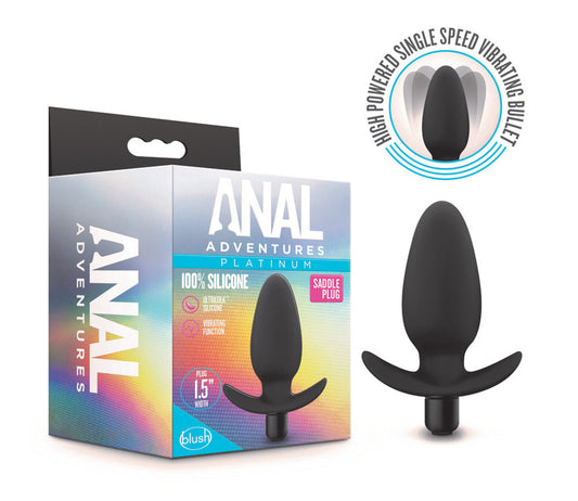 Anal Adventures Platinum - Silicone Saddle Plug - Black