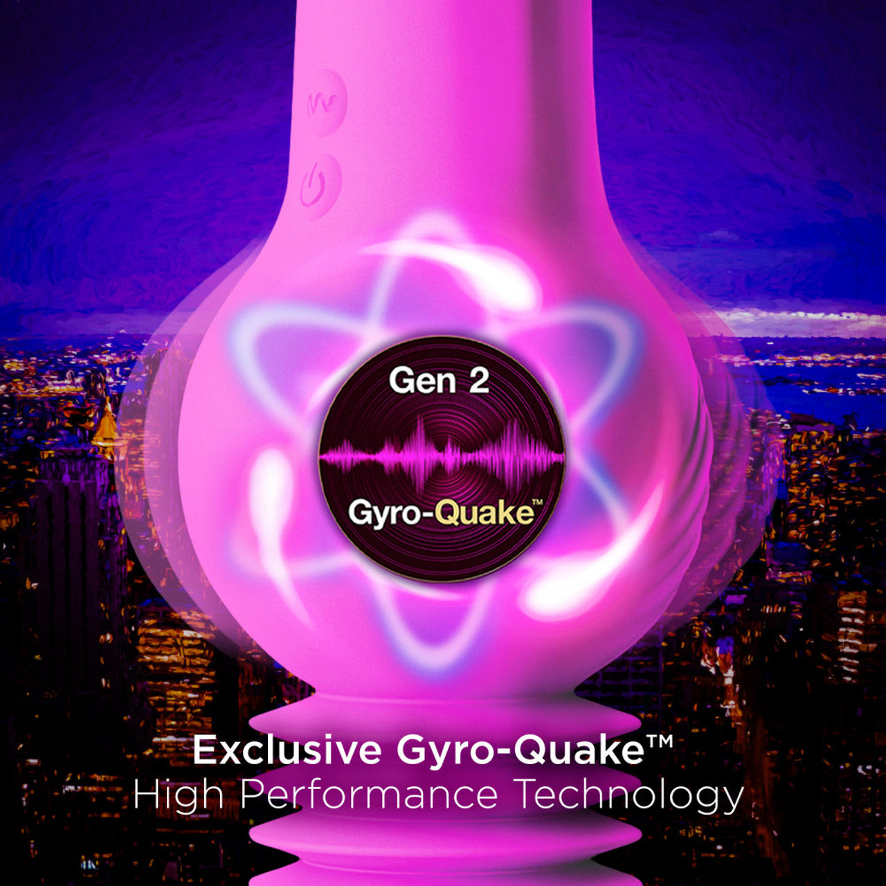 Impressions - New York - Gyro-Quake Dildo - Purple