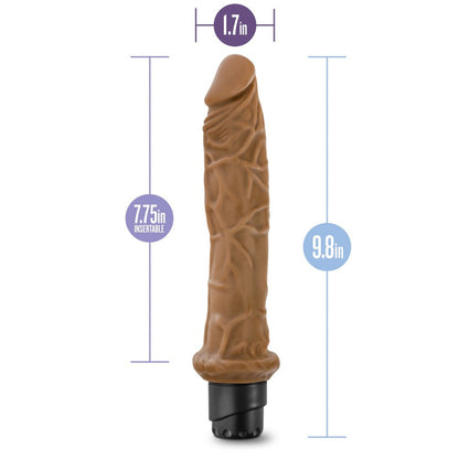 Dr. Skin - Cock Vibe 8 - 9.75 inch Vibrating Cock - Mocha