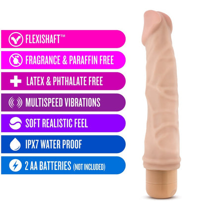 Dr. Skin - Cock Vibe 6 - 8.75 Inch Vibrating Cock - Beige