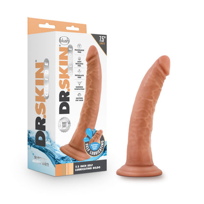 Dr. Skin Glide - 7.5 inch Self Lubricating Dildo - Mocha