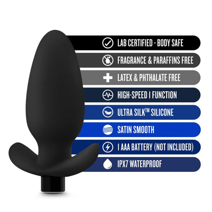 Anal Adventures Platinum - Silicone Saddle Plug - Black