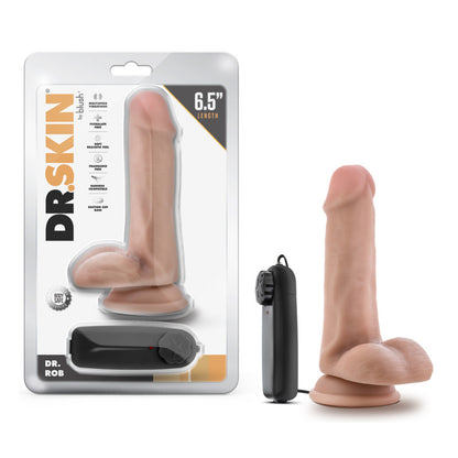 Dr. Skin - Dr. Rob - 6.5 Inch Vibrating Cock with Suction Cup - Vanilla