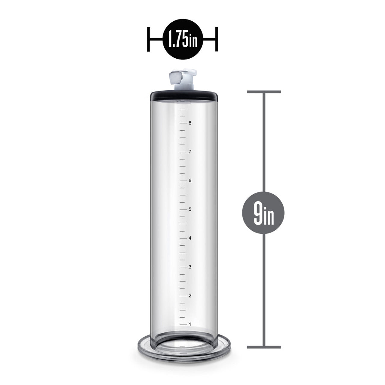 Performance - 9 Inch x 1.75 Inch Penis Pump Cylinder - Clear Performance