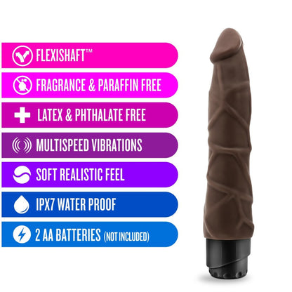 Dr. Skin - Cock Vibe 1 - 9 Inch Vibrating Cock - Chocolate