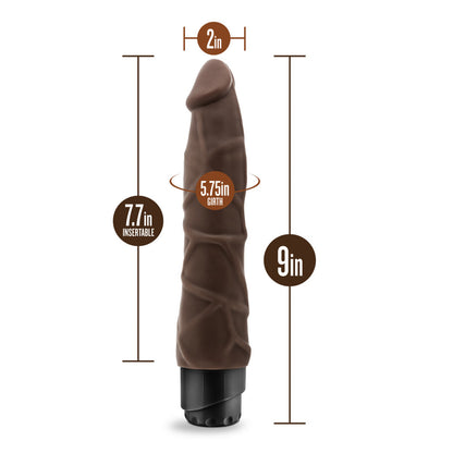 Dr. Skin - Cock Vibe 1 - 9 Inch Vibrating Cock - Chocolate