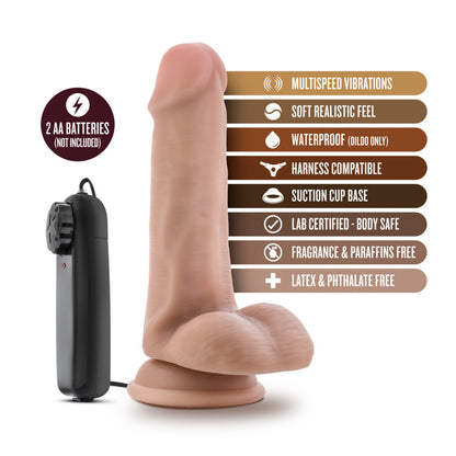 Dr. Skin - Dr. Rob - 6.5 Inch Vibrating Cock with Suction Cup - Vanilla