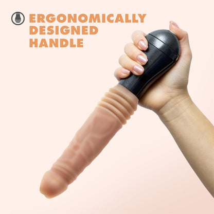 Dr. Skin Silicone - Dr. Knight - Thrusting Gyrating Vibrating Dildo - Beige