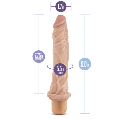 Dr. Skin - Cock Vibe 8 - 9.75 Inch Vibrating Cock - Beige