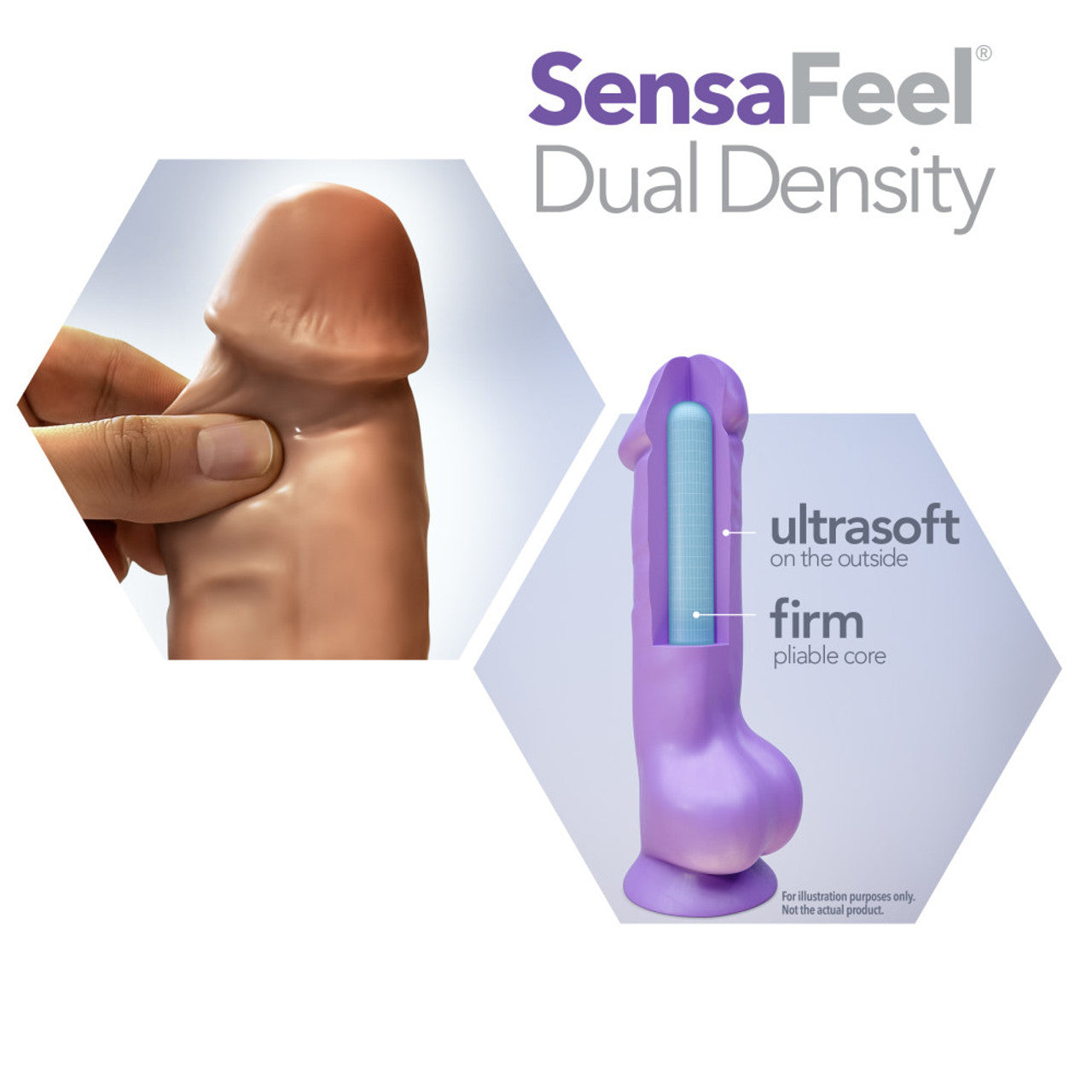 Au Naturel - 8" Sensa Feel Dildo - Latin