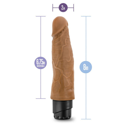 Dr. Skin - Cock Vibe 14 - 8 Inch Vibrating Cock - Mocha