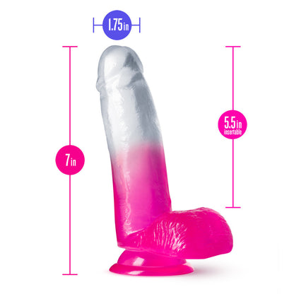 B Yours - Sugar Magnolia - 7 Inch Dildo - Fuchsia