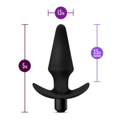 Anal Adventures Platinum - Silicone Vibrating Plug - Black