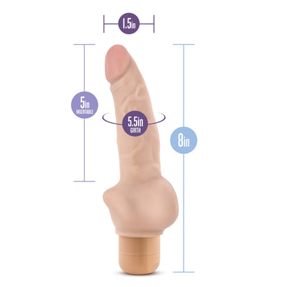 Dr. Skin - Cock Vibe 12 - 8 Inch Vibrating Cock - Beige