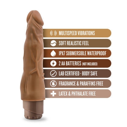 Dr. Skin - Cock Vibe 4 - 8 Inch Vibrating Cock - Mocha