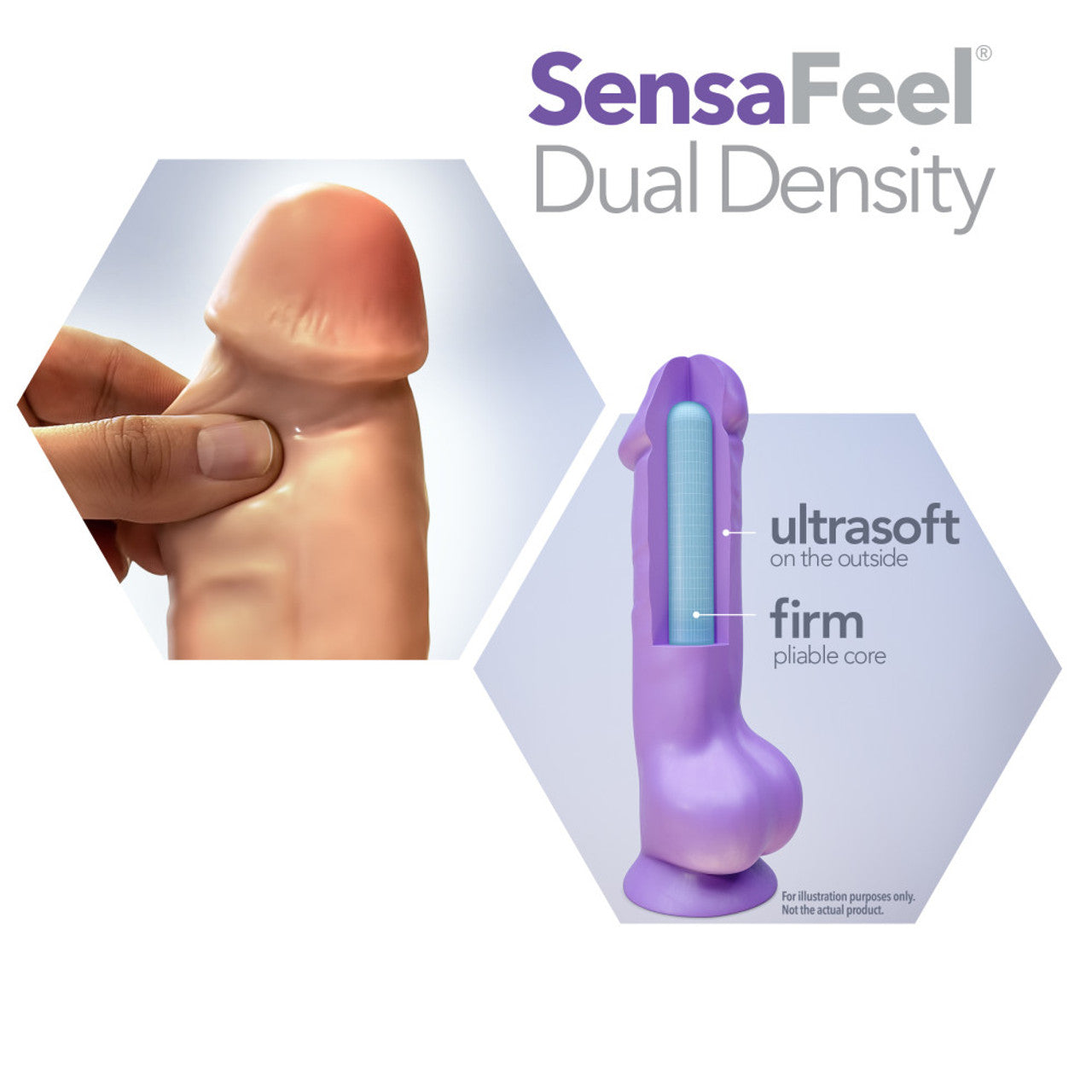 Au Naturel - Daddy - 14 Inch Sensa Feel Dual Density Dildo - Vanilla