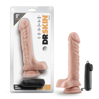 Dr. Skin - Dr. James - 9 Inch Vibrating Cock with Suction Cup - Vanilla