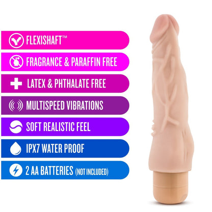 Dr. Skin - Cock Vibe 4 - 8 Inch Vibrating Cock - Beige