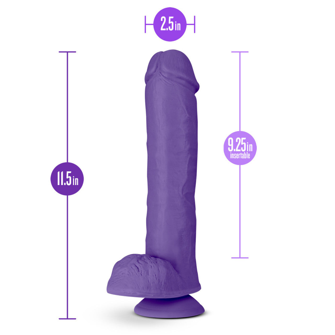 Au Naturel - Bold - Big John - 11" Dildo - Purple