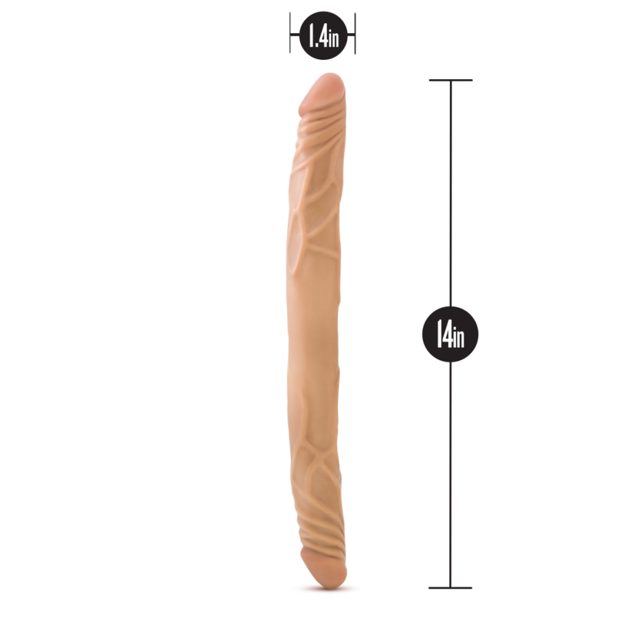 B Yours - 14" Double Dildo - Latin